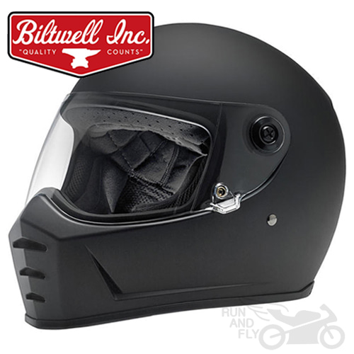 [BILTWELL][회원 즉시 할인] 빌트웰 풀페이스 헬멧 레인스플리터 플랫 블랙 LANE SPLITTER FLAT BLACK