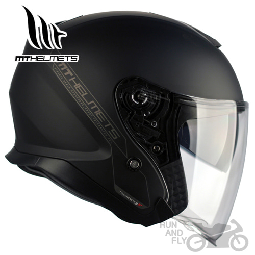 [MT] 오픈페이스 헬멧 썬더 3 SV 젯트 매트 블랙 THUNDER 3 SV JET MATT BLACK